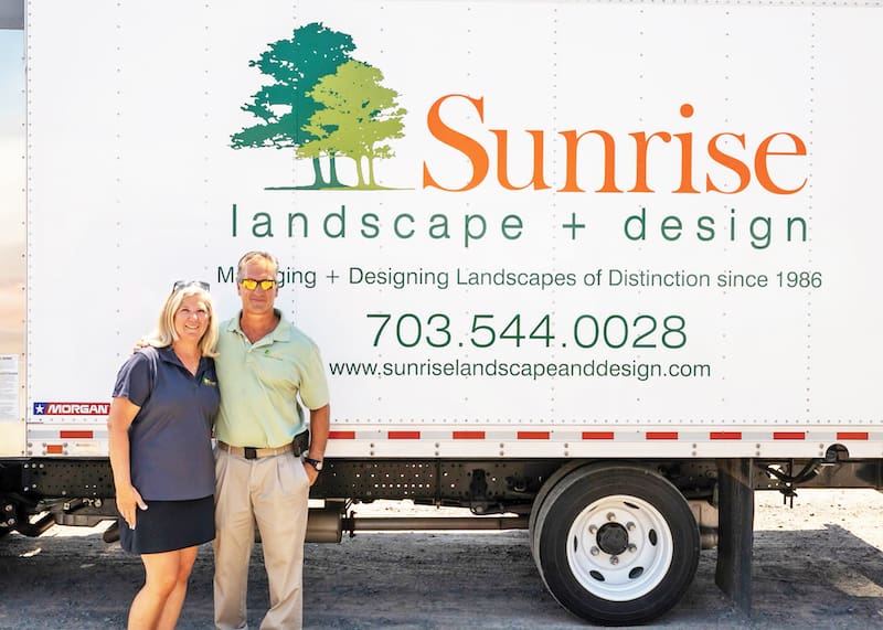Joe and Allison Markell at Sunrise Landscape and Design in Sterling, VA